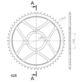 Supersprox Rear sprocket 1843.54 54t