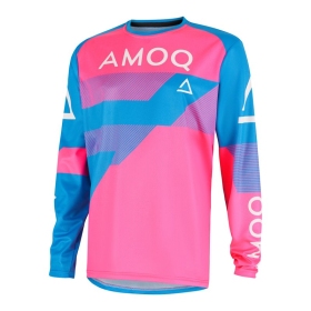 AMOQ Ascent Strive V2 Off Road Shirt Sky Blue / Pink