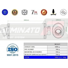 Duslintuvo kompl. Dominator Oval BMW R1100RT 1996-2001