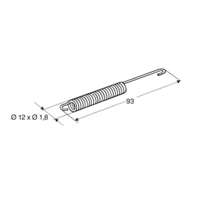 Spyruoklė BUZZETTI UNIVERSALI 93x12mm