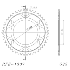 Supersprox / JT Rear sprocket 1307.45 45t