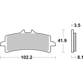 SBS Brakepads 841RST Racing Sintered DUCATI / HUSQVARNA / KTM / SUZUKI