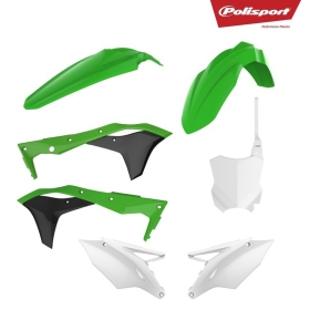 Polisport plastikų komplektas KX250F 2017-2020 Žalia / Juoda / Balta