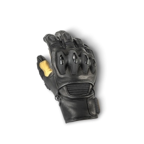 Halvarssons Flon leather gloves Black / Yellow