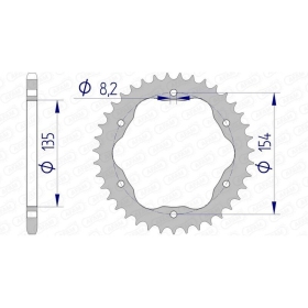 AFAM Aluminium Ultralight Hard Anodized Rear Sprocket 51804 - 520 38-43 teeth