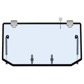 DFK Front glass assembly Can-Am Maverick Trail