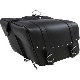 SADDLEMEN Highwayman Rivet Slant-Style Leather bags 39,5x24x15cm 2pcs