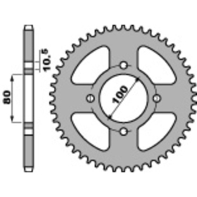 PBR Standard Steel Rear Sprocket 4533 - 428 SUZUKI GZ 125 MARAUDER 1998-2011