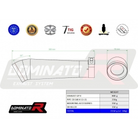 Duslintuvo bakelis Dominator GP2 HONDA CB 500 X 2013-2016