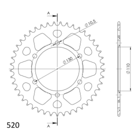 Supersprox Alu Rear sprocket Black 45