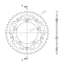 Supersprox Stealth Rear sprocket KTM SX65 46t