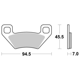 Sbs Brakepads 822ATS Sintered ARCTIC CAT / KYMCO / POLARIS