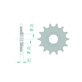 AFAM Steel Self-Cleaning Front Sprocket 73301 - 520 BETA/GAS GAS/HONDA/HUSQVARNA/HUSABERG/KTM/POLARIS 125-525CC 1984-2022