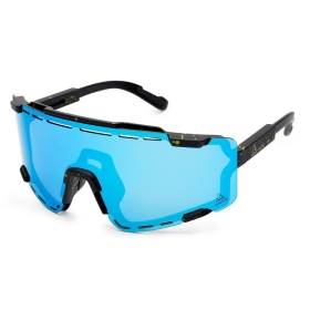 AMOQ Align Performance Sunglasses Black Splash (Ice Blue Mirror)