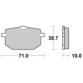 Sbs Brakepads 596HF Ceramic YAMAHA