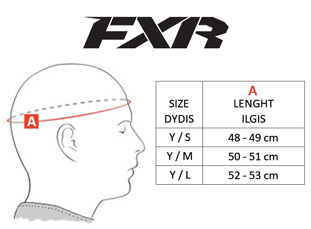 FXR size table